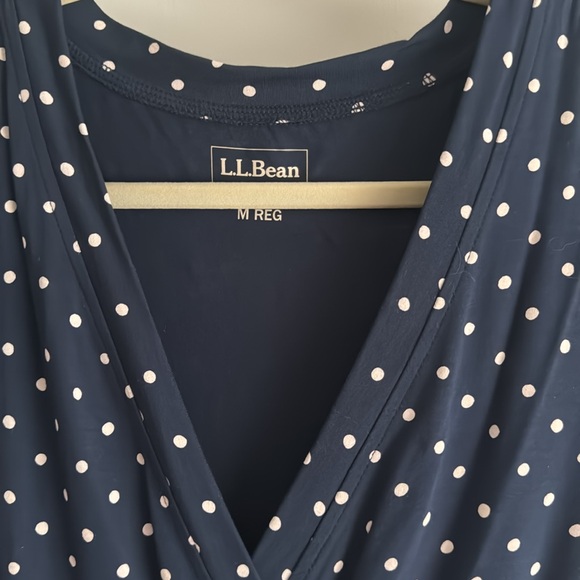 LL bean navy polka dot dress - Picture 2 of 5